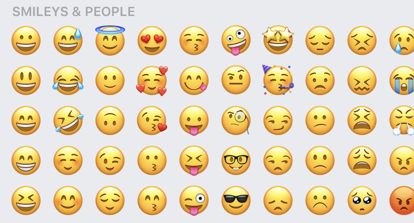 iphone emojis