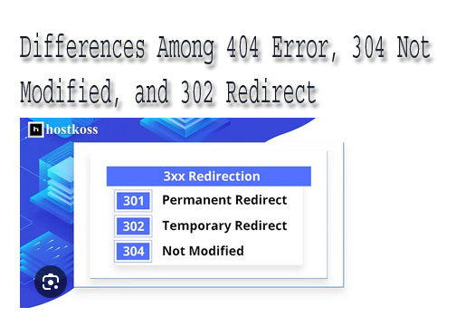 Differences Among 404 Error, 304 Not Modified, and 302 Redirect