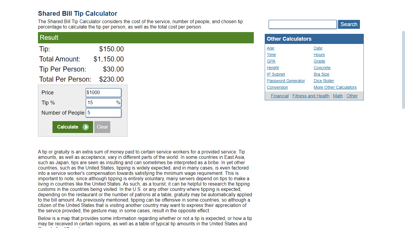 What is a Tip Calculator